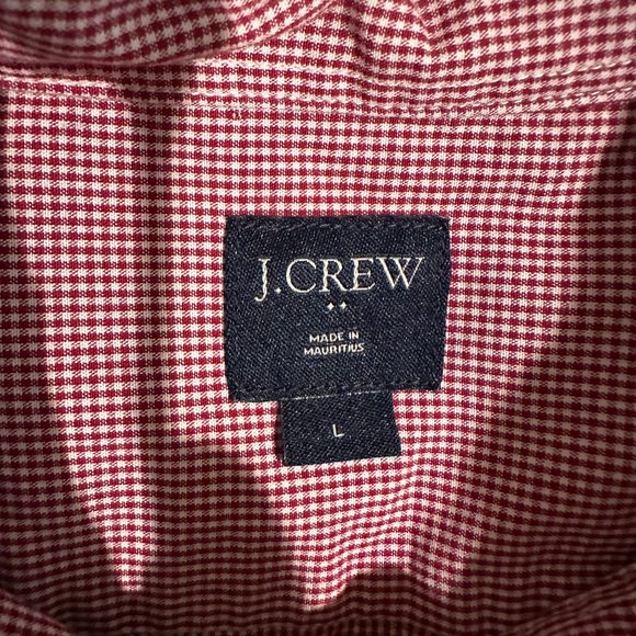 J Crew Red Patterned Button Down Shirt Large - Picture 3 of 3